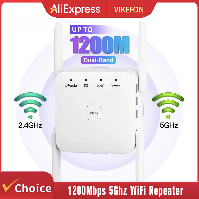 Wifi Range Extender - Penguat Sinyal WiFi Nirkabel 1200Mbps 5Ghz,
