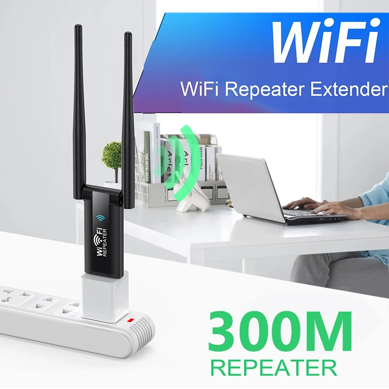 Wifi Range Extender - KEBIDUMEI 300Mbps USB Penguat Sinyal WiFi